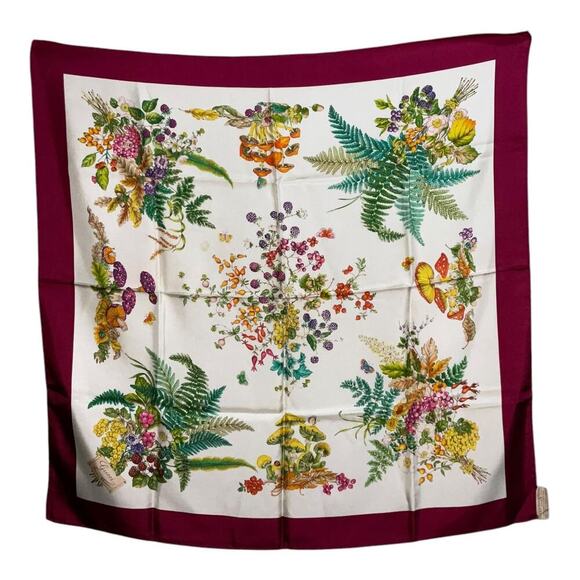 Gucci Vintage Floral Silk Scarf With Box - Picture 2 of 16
